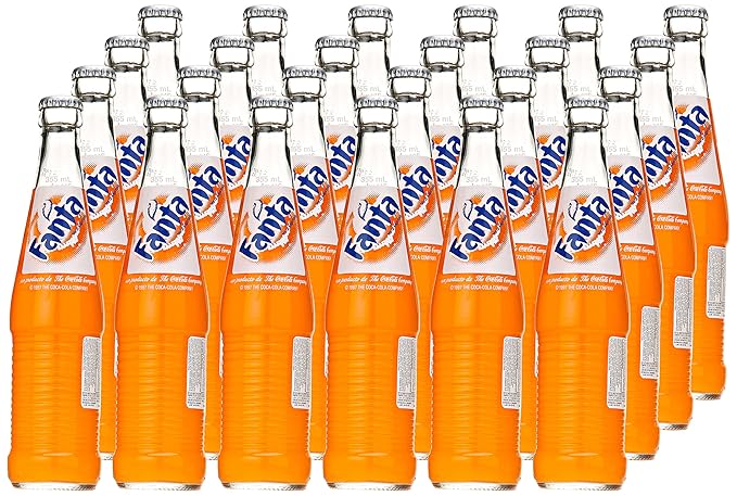 Mexican Fanta Orange Glass Bottle 12 fl oz 24 Pack