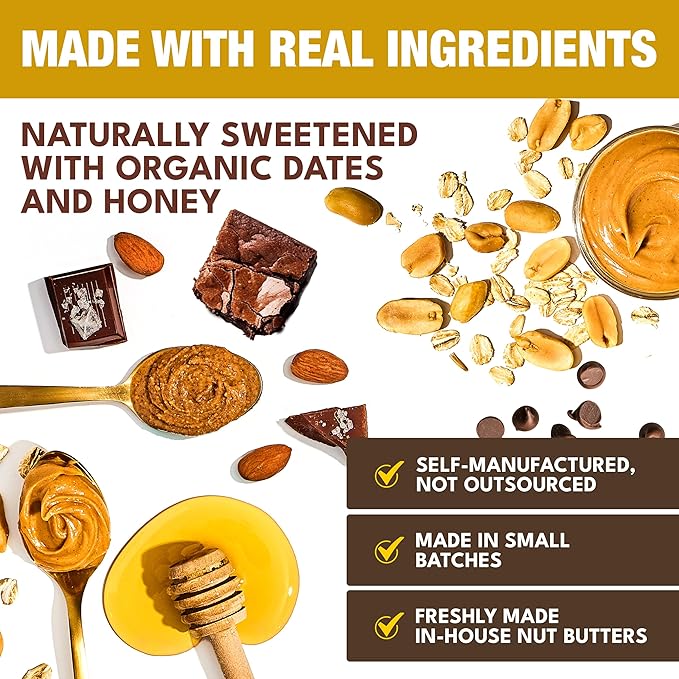 KiZE Energy Bars - Peanut Butter Lovers Variety Pack - Gluten Free Dairy Free Options Non-GMO and High Protein Meal Replacement Energy Bars Clean and Simple Food Ingredients - 7-10g High Protein S
