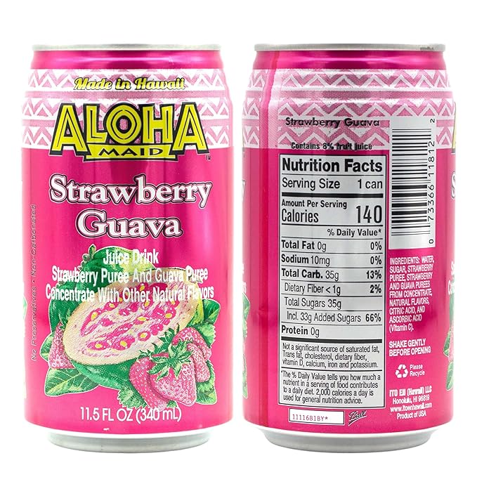 Aloha Maid Drinks Variety All Flavors 1 Can per Flavor Total 10 Cans