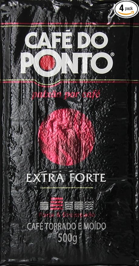 Caf Do Ponto Coffee Extra Forte 17.6-Ounce Packages (Pack of 4)