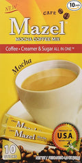 Mazel Café Mocha Coffee Mix Singles (10 Packets each) FOUR BOXES
