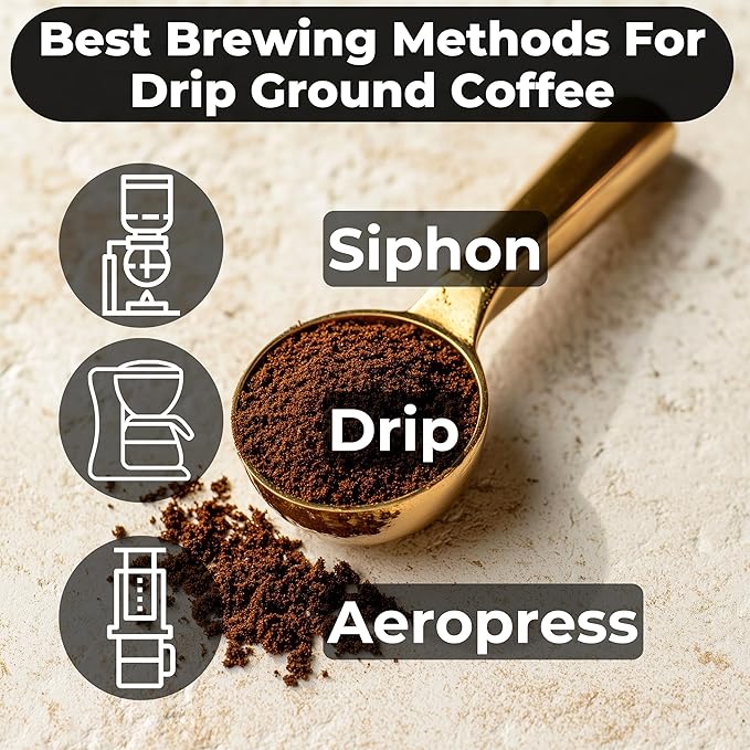 Mexipure - Freshly Roasted After Your Order – Specialty Grade Organic Single Origin Medium to Dark Roast Drip Ground Coffee No Bitterness Ethically Sourced 12OZ Compostable Bag