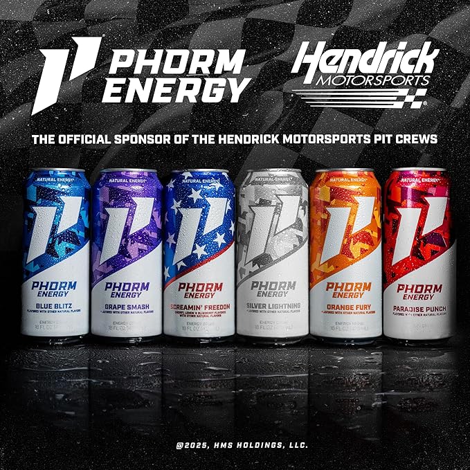 Phorm Energy Drink Silver Lightning Flavor 200 MG Natural Caffeine From Green Tea Sugar Free Carbonated Drink With Electrolytes &amp Vitamin B12 Dairy &amp Gluten Free Vegan 16 FL Oz Cans 12