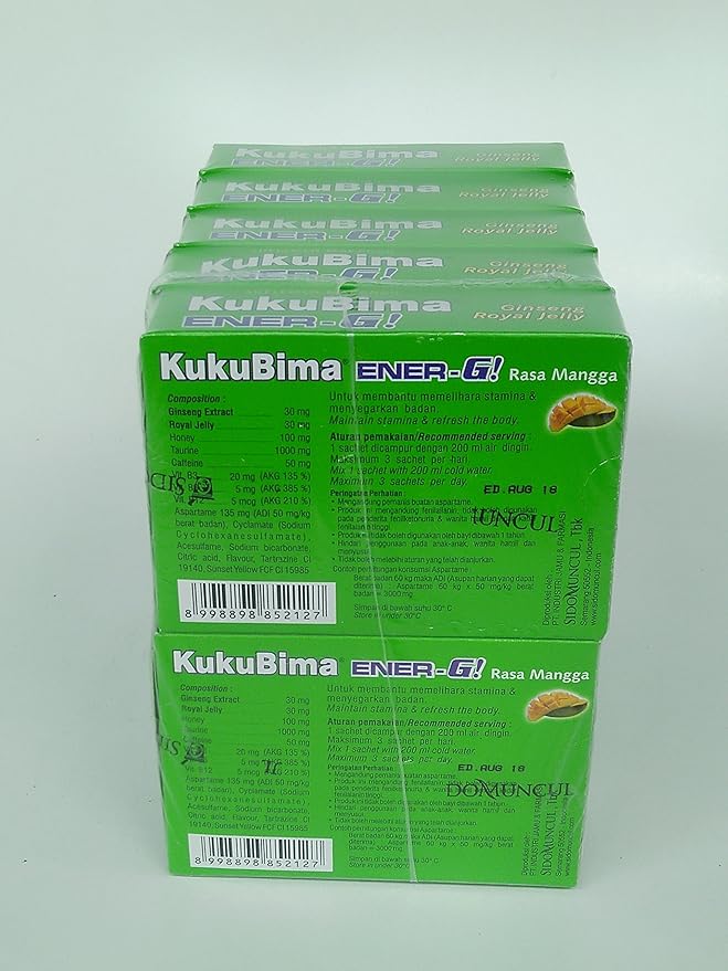 Sido Muncul Kuku Bima Ener-G! Energy Drink Powder (Mango) 6-ct 10 Box