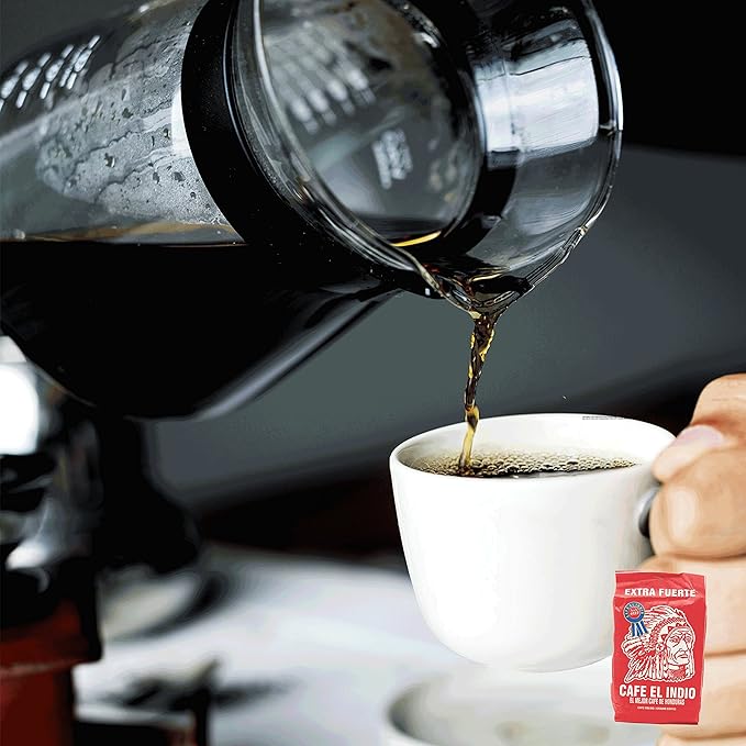 Cafe Molido:Coffee El Indio Extra Fuerte | Ground Strong Coffee From Honduras | 16 individual bags total of 1 ounce each | Guaranteed Best Coffee 100% Customer Satisfaction (5 Pack)