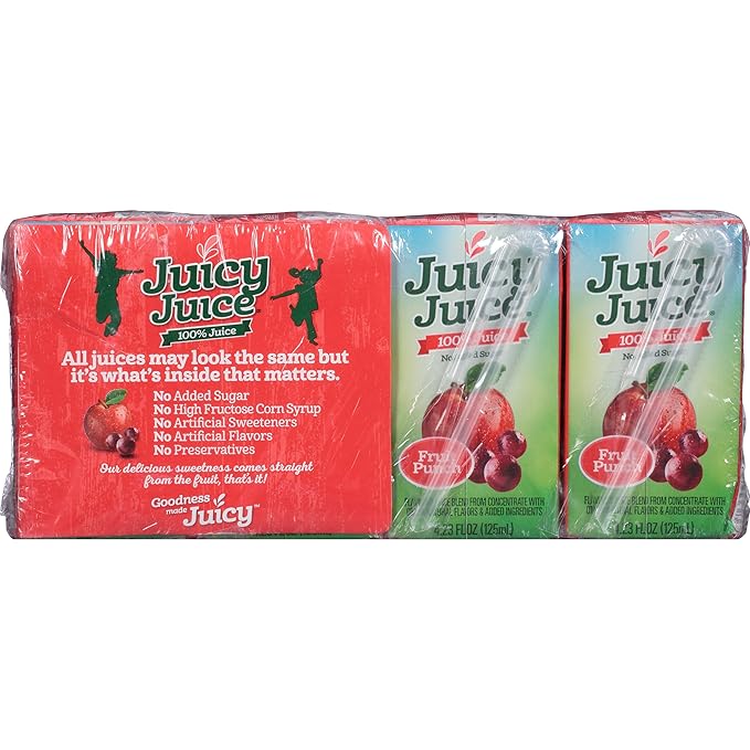 Juicy Juice Punch 4.23 Ounce Boxes 8 Count (Pack of 5)