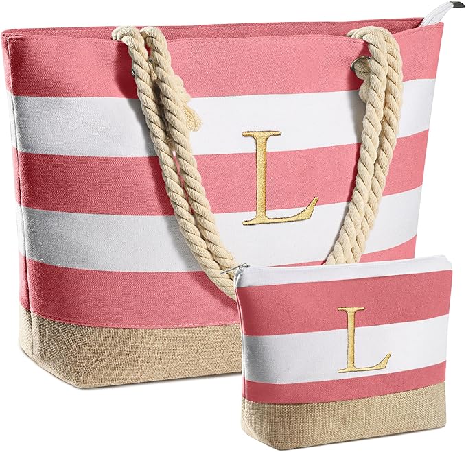 YOOLIFE Beach Bags for Women - Travel Canvas Beach Tote Pool Waterproof Bag Travel Essentials Gifts for Women Birthday