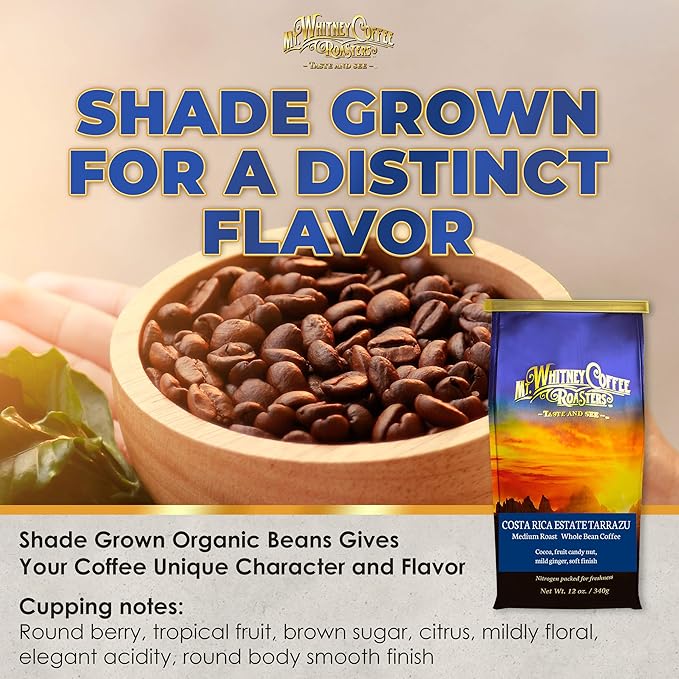 Mt. Whitney Costa Rica Estate Tarrazu Low Acid Coffee (Whole Bean 12 Oz)