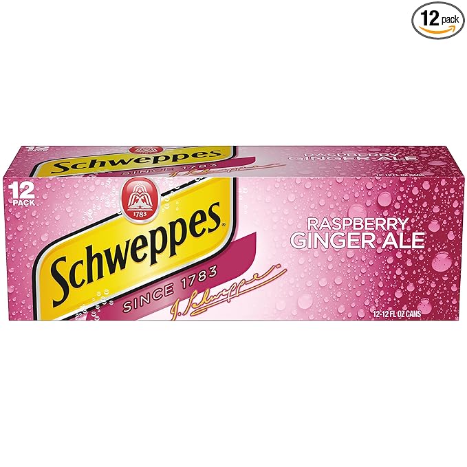 Schweppes Raspberry Ginger Ale - 12 oz cans - 12pk