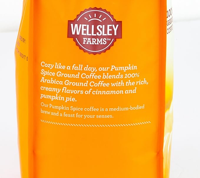Pumpkin Spice Ground Coffee | 100% Arabica Medium Dark Roast Low Acidity | 2 Pounds (32 Oz) | Rich Creamy Flavors Of Cinnamon &amp Pumpkin Pie (Pumpkin Spices)