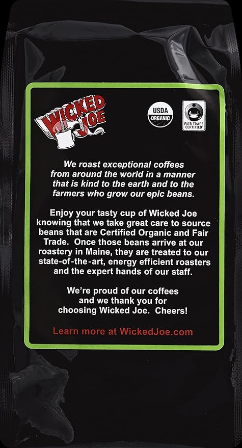 WICKED JOE Coffee Ground Big House Light &amp Dark Mix Roast 12-Ounce Bag (Pack of 6)
