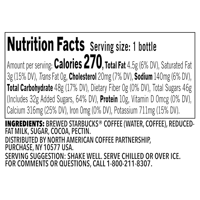 Starbucks Frappuccino Coffee Drink Mocha 13.7 fl oz Bottles (12 Pack)