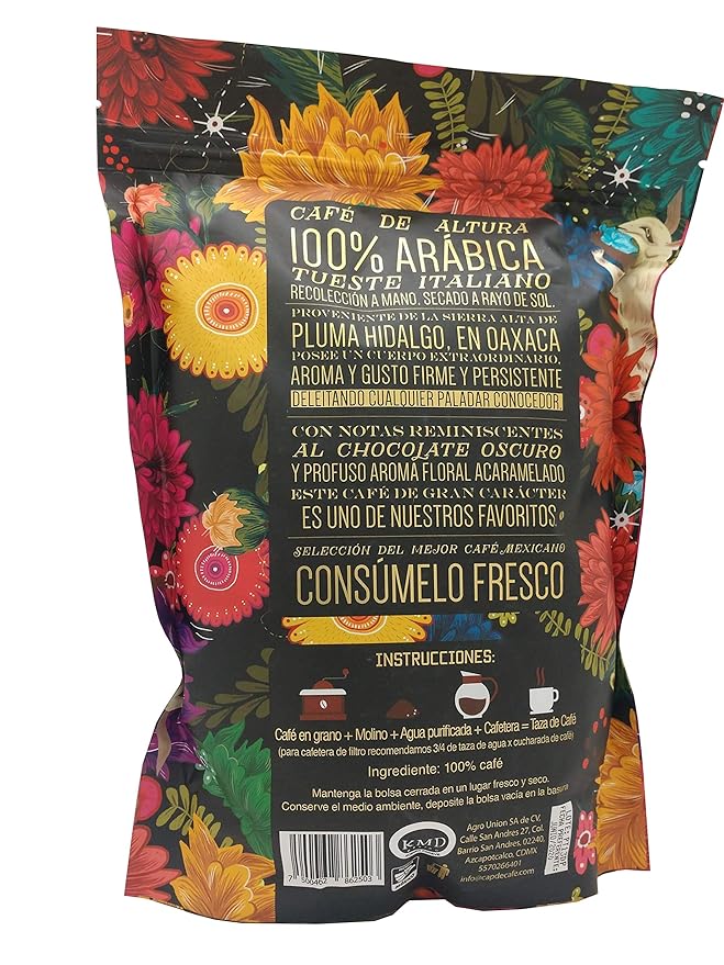 Etnia 52 - Oaxaca (Intenso) Mexican Whole Bean Coffee 1 lb. or 16oz Kosher Certified (KMD) Made in Mexico Includes Ebook Recipe Link