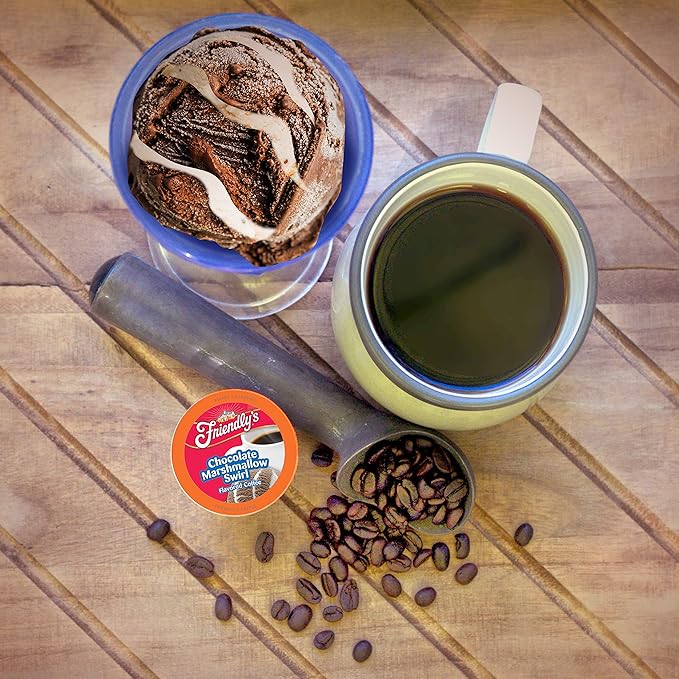 Friendly's Flavored Ice Cream Coffee Pods for Single Serve Brewers (Chocolate Marshmallow Swirl 12 Count) (Pack of 3)