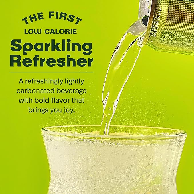 WAVE Sparkling Refreshers | Sparkling Juice | Organic Hydration | Low Calorie Drink | Lightly Carbonated Soda Alternative | No Added Sugar No Preservatives or Artificial Ingredients |12 Pack (Mint Li