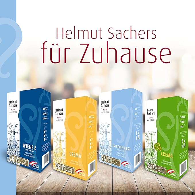 Helmut Sachers Vienna Decaffeinated Ground Coffee - 500 Grams (Pack of 2)