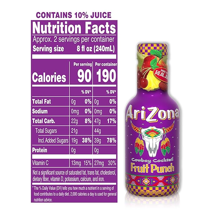 AriZona Fruit Punch 16.9 Fl Oz (Pack Of 20)