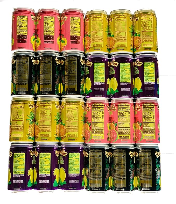 Hawaiian Sun Drinks 24 Pack Sampler (Pass-O-GuavaPineapple-Orange Lilikoi-Passion Fruit Guava) 6 Pack of Each