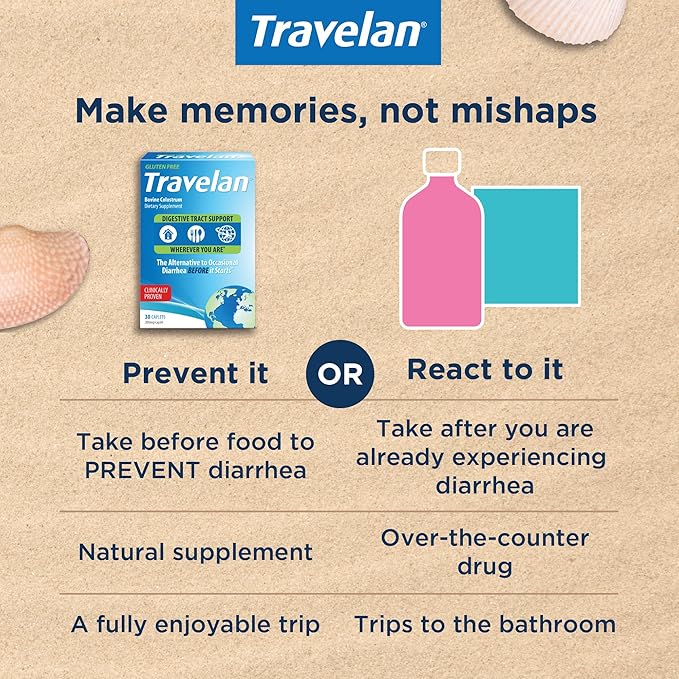 Anti Diarrhea Pills Help Prevent Traveler’s Diarrhea Before It Starts Clinically Proven Travel Essentials Drug-Free Colostrum Natural Digestive and Immune Support Supplement 60 Count