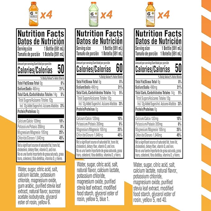 Gatorlyte Rapid Rehydration Electrolyte Drink 3 Flavor Variety Pack Specialized Blend of 5 Electrolytes Lower Sugar No Artificial Sweeteners No Artificial Flavors 20 fl oz Bottles (12 Pack)