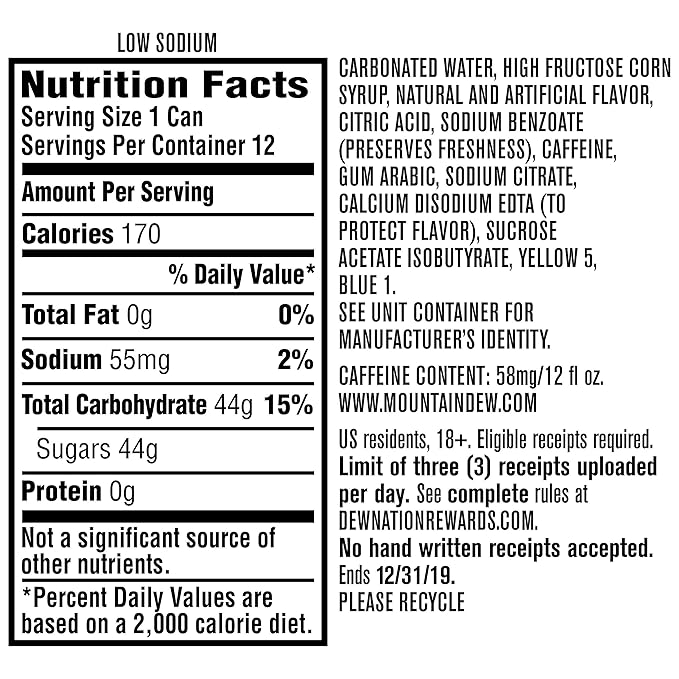 Mountain Dew Baja Blast 12 fl oz. cans (18 Pack)