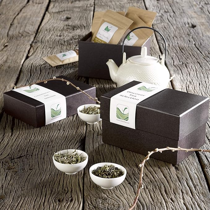 Tea Lovers Gift Box Discover - Luxury Loose Leaf Tea Variety Pack - Specialty Teas Gift Basket - Luxury Gourmet Tea Assortment Samplers - Samples Loose Leaf Tea Gift Set Tea Sampler Gift Set