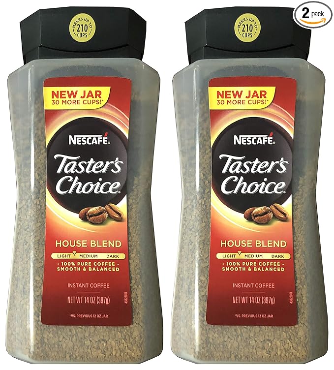 Taster's Choice Original Gourmet Instant Coffee 14 Oz Pack of 2