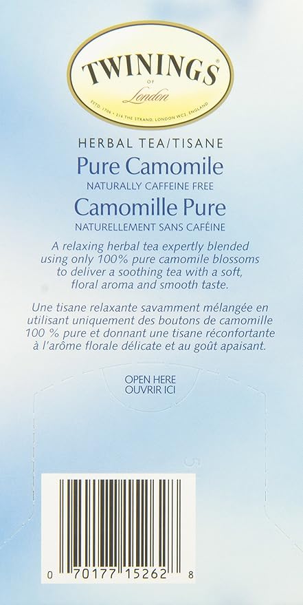 Twinings Organic Camomile Tea Bags 20 per pack - Pack of 6