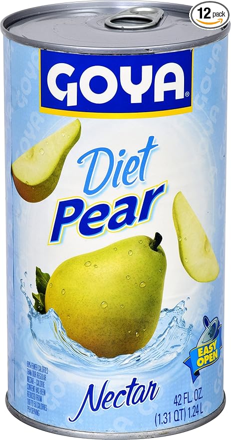 Goya Foods Diet Pear Nectar 42 Fl Oz (Pack of 12)