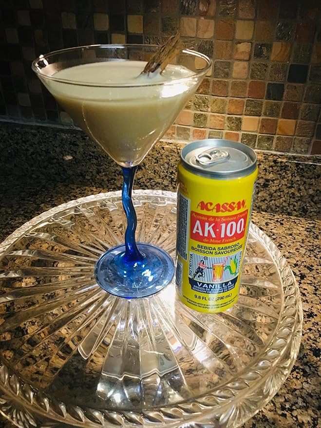 Acassan Mrs. French Ak-100 Vanilla Corn Drink 9.8 fl Oz (Pack of 12)