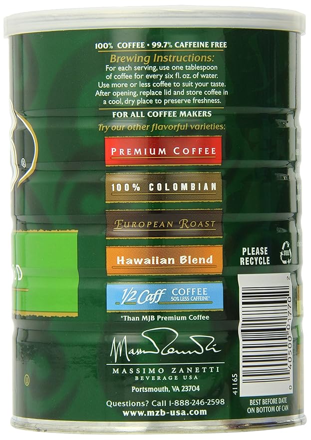 MJB Coffee Decaf Ground 12 Ounce