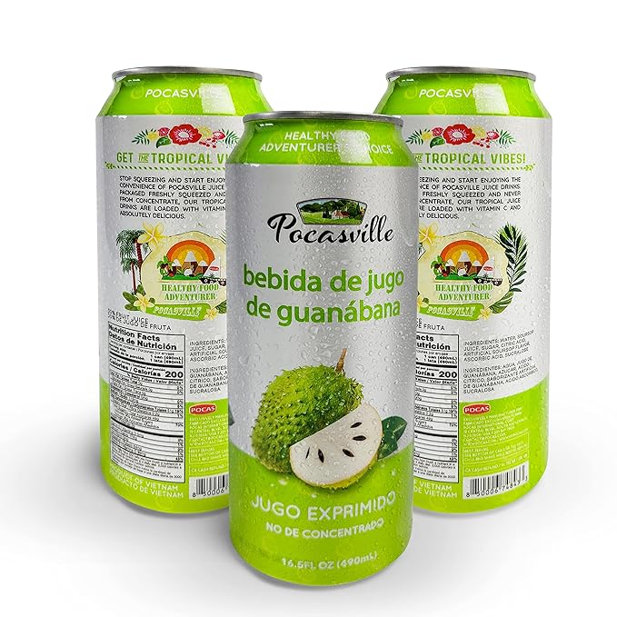 Pocasville Fruit Juices 16.5 Fluid Ounce (Pack of 12) (Soursop)