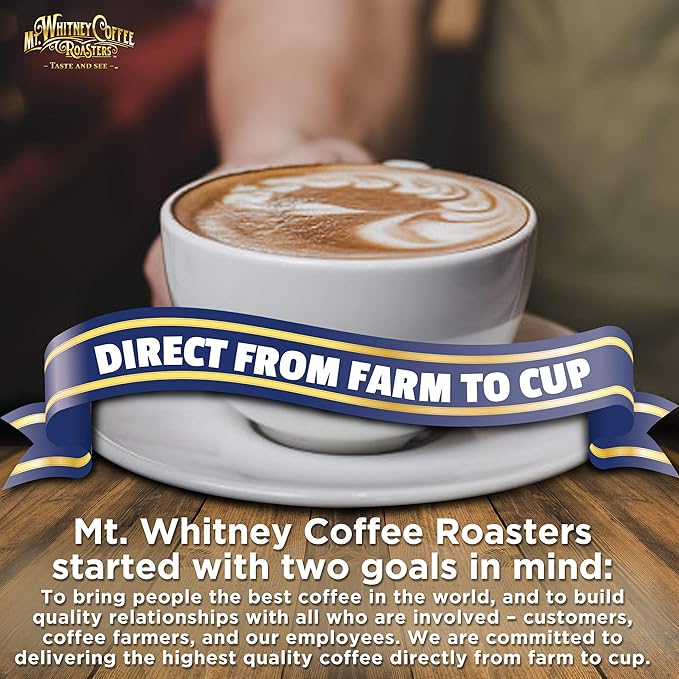 Mt. Whitney Premium Organic Spring Water Colombian Medium Dark Raost Low Acid Decaf Coffee (Ground 2 Lb)