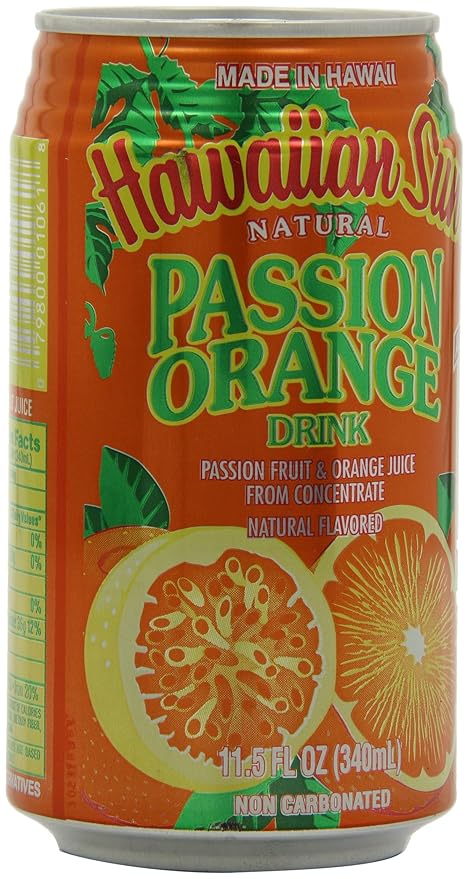 Hawaiian Sun Juice Orange Passion 11.5 Fl Oz (Pack of 24)