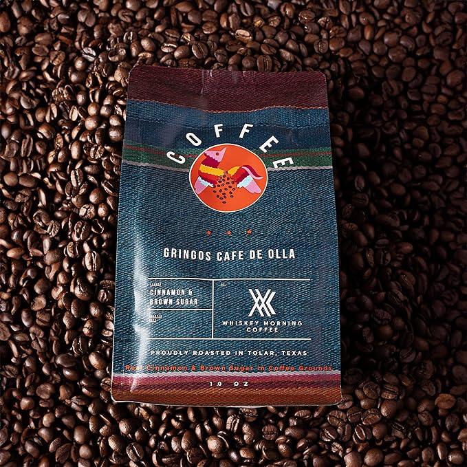Gringos Café De Olla Mexican Spiced Ground Coffee Medium Roast with Real Cinnamon Sticks &amp Piloncillo Brown Sugar 100% Arabica Single Origin Guatemalan Coffee Small Batch Roasted 10 oz Bag