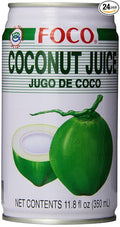 FOCO Coconut Juice with Pulp 11.8 Fl Oz (Pack of 24)