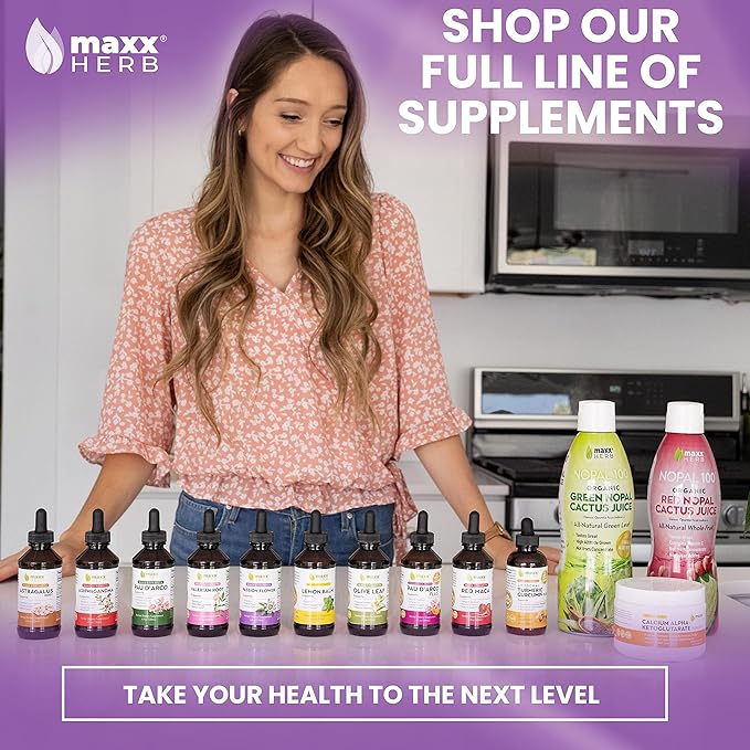 Maxx Herb Passion Flower Extract - Max Strength Passion-Flower Liquid Absorbs Better Than Capsules for Relaxation and Stress Relief Alcohol-Free - 4 Bottles 4 Oz Each (240 Servings)