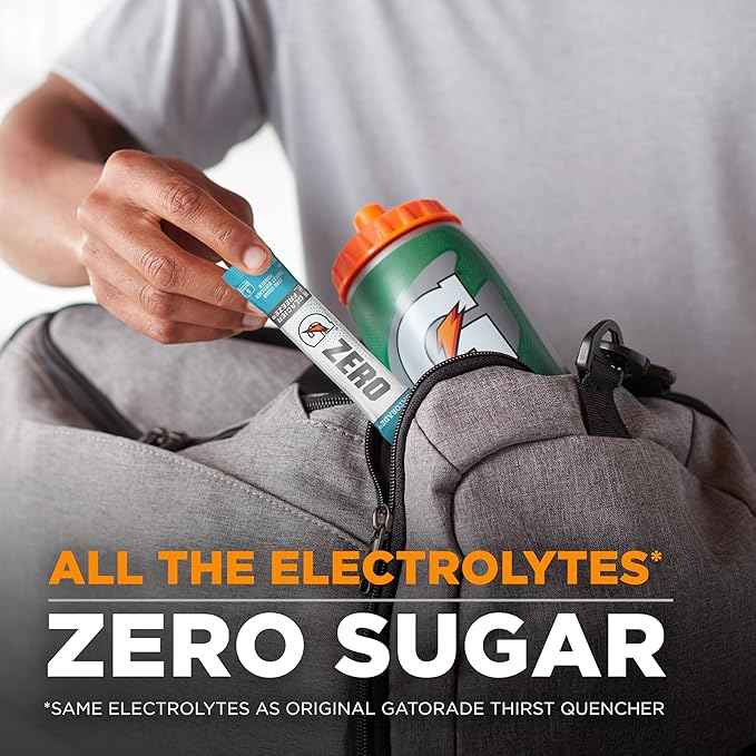 Gatorade G Zero Sports Drink Mix Powder PacketsGlacier CherryElectrolyte Powder Drink Mix for HydrationZero Sugar(Pack of 240)