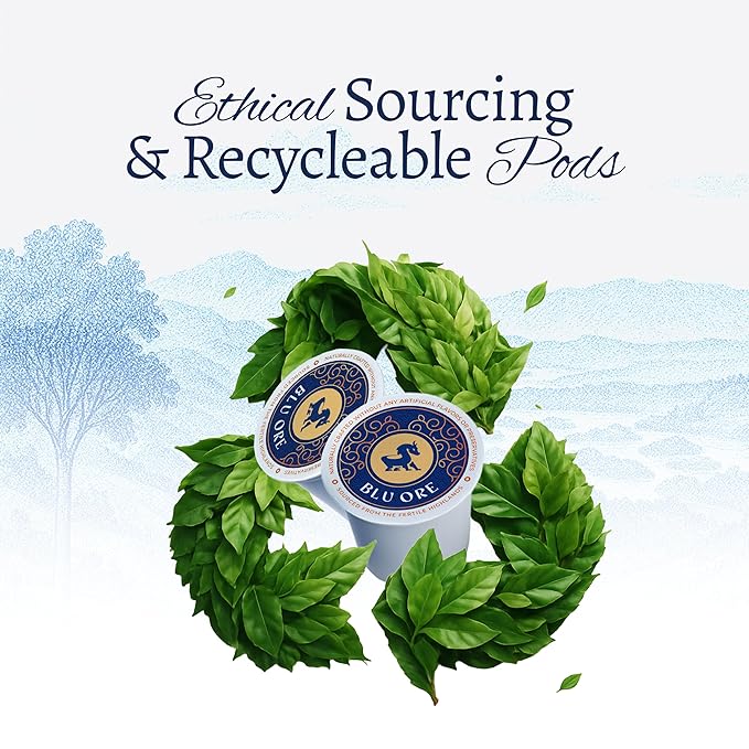 Blu Ore Premium Vietnamese Coffee Pods - Recyclable Single Serve K-Cup Compatible (24 Count) - 100% Arabica Coffee No Preservatives or Artificial Flavor (Medium Roast)