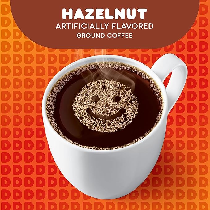 Dunkin' Hazelnut Flavored Ground Coffee 20 Ounces (Pack of 6)
