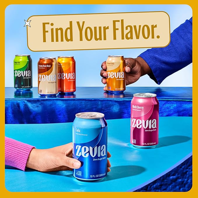 Zevia Zero Calorie Cream Soda 12 Ounce Cans (Pack of 20)