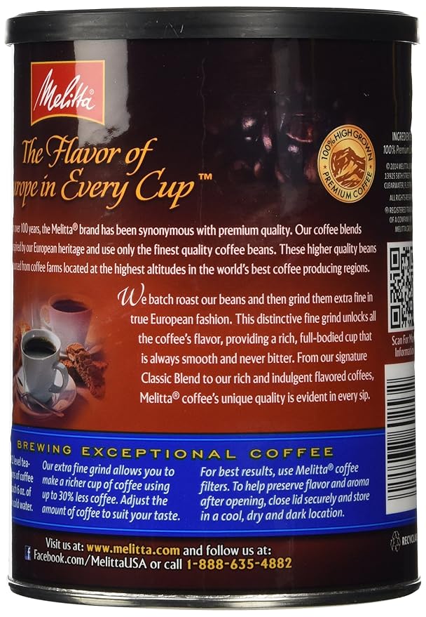 Melitta Classic Blend Medium Roast Ground Coffee 11-Ounce (Pack Of 4)