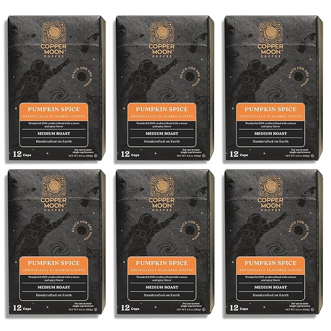 Copper Moon Single Serve Coffee Pods for Keurig K-Cup Brewers Medium Roast Pumpkin Spice Blend 72 Count