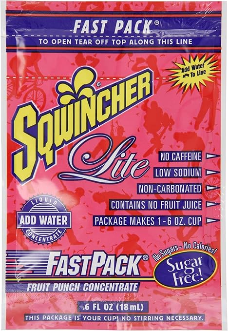 Sqwincher Fast Pack Fruit Punch .6 oz (4 Packs of 50)