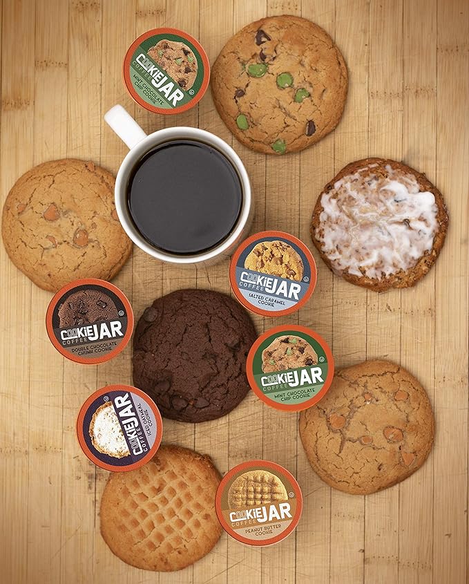 Cookie Jar Iced Oatmeal Flavored Coffee Pods for Keurig K Cup Brewers 40 Count – Tasty Oatmeal Cookie Flavor in Every Sip Ideal for a Sweet Coffee Break
