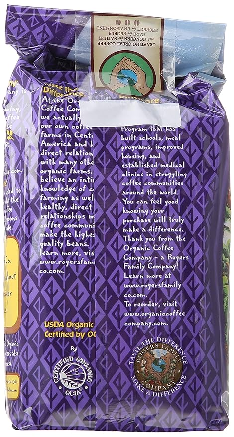 The Organic Coffee Company Ground Coffee Decaf Gorilla 12 Ounce