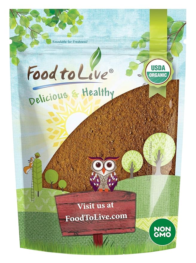Food to Live Organic Freeze-Dried Acerola Cherry Powder 8 Ounces – Non-GMO 100% Pure Kosher Raw Non-Irradiated No Additives Vegan Superfood Bulk Great for Juice Drinks and Smoothies Rich in