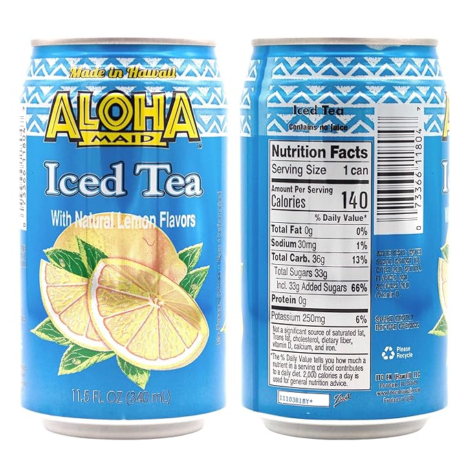 Aloha Maid Drinks Variety All Flavors 1 Can per Flavor Total 10 Cans