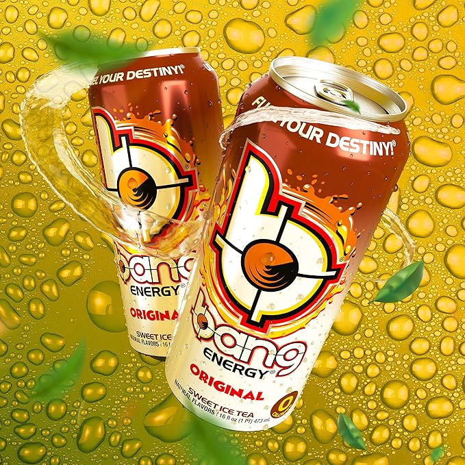 Bang Energy Sweet Ice Tea Sugar-Free Energy Drink 16 Fluid Ounces (Pack of 60)
