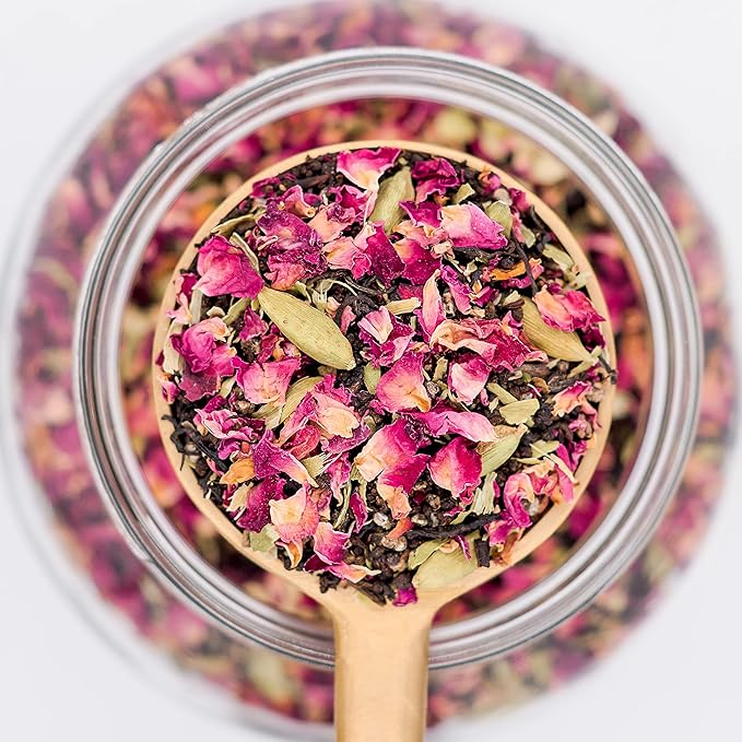 The Chai Box Top Selling Loose Leaf Tea Gift Set - Featured in Oprah's Favorite Things | 3-Flavor Caffeinated Chai Tea Gift Box with Stainless Steel Steeper (3 Pack) | Small Batch Loose Leaf Tea with